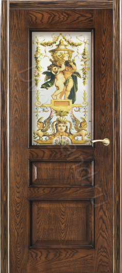 Фото Оникс Версаль под стекло дуб коньячный, Межкомнатные двери