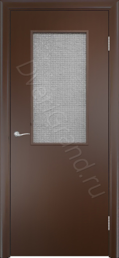 Фото ДГУ-1 под стекло коричневая эмаль, Тамбурные двери