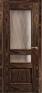 Фото Оникс Версаль под стекло американский орех, Межкомнатные двери