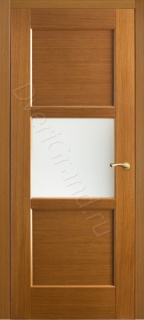 Фото Оникс Квадро со стеклом (плоск.филенка) орех, Межкомнатные двери