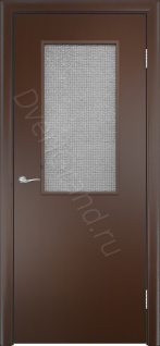 Фото ДГУ-1 под стекло коричневая эмаль, Тамбурные двери